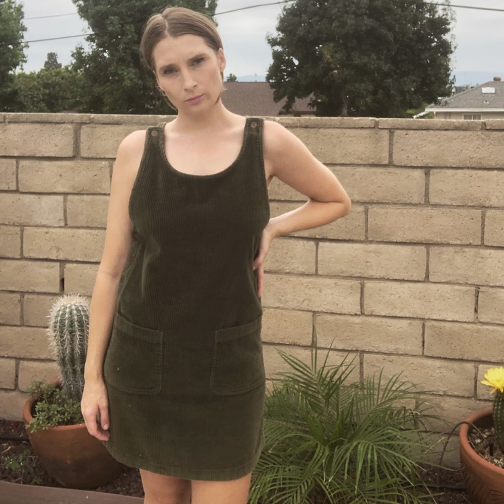 Corduroy Overalls Dress